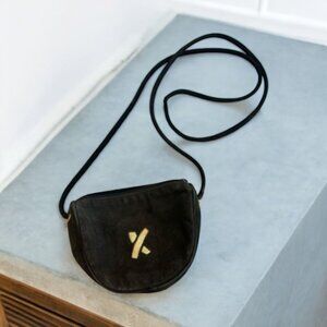 PALOMA PICASSO Vintage Brown Suede Crossbody Bag